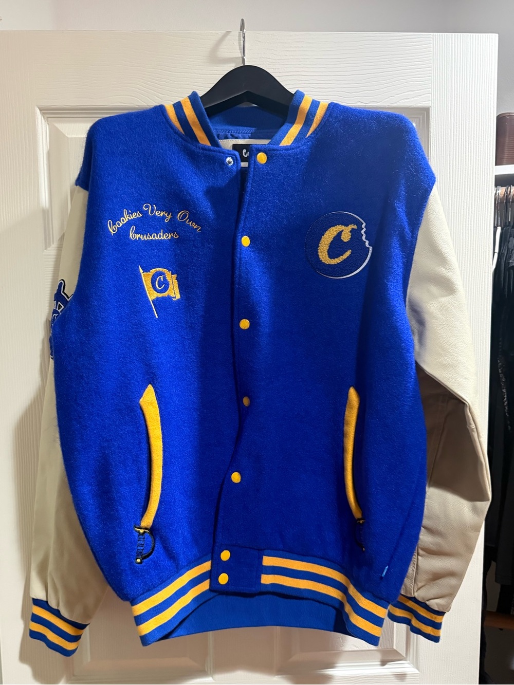 Cookies Crusaders Varsity Jacket - Men’s Size L, NWOT